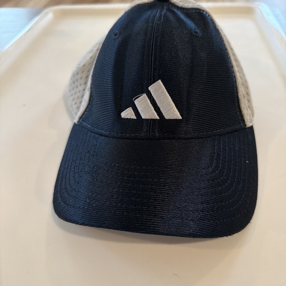 Adidas Navy Grey Mesh Performance Cap Hook & Loop Adjustable